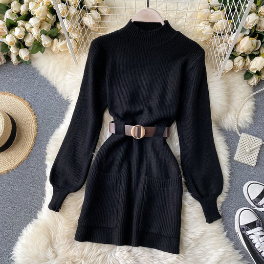 Toronto Sweater Dress with Belt