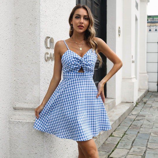 Maria Summer Plaid Dress