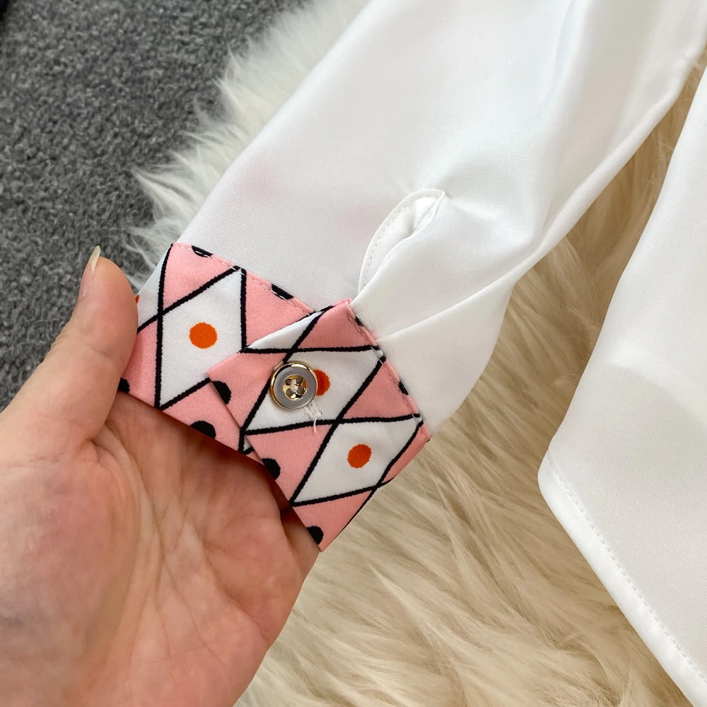 Audrina Summer Blouse and Skirt Set