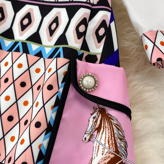 Audrina Summer Blouse and Skirt Set