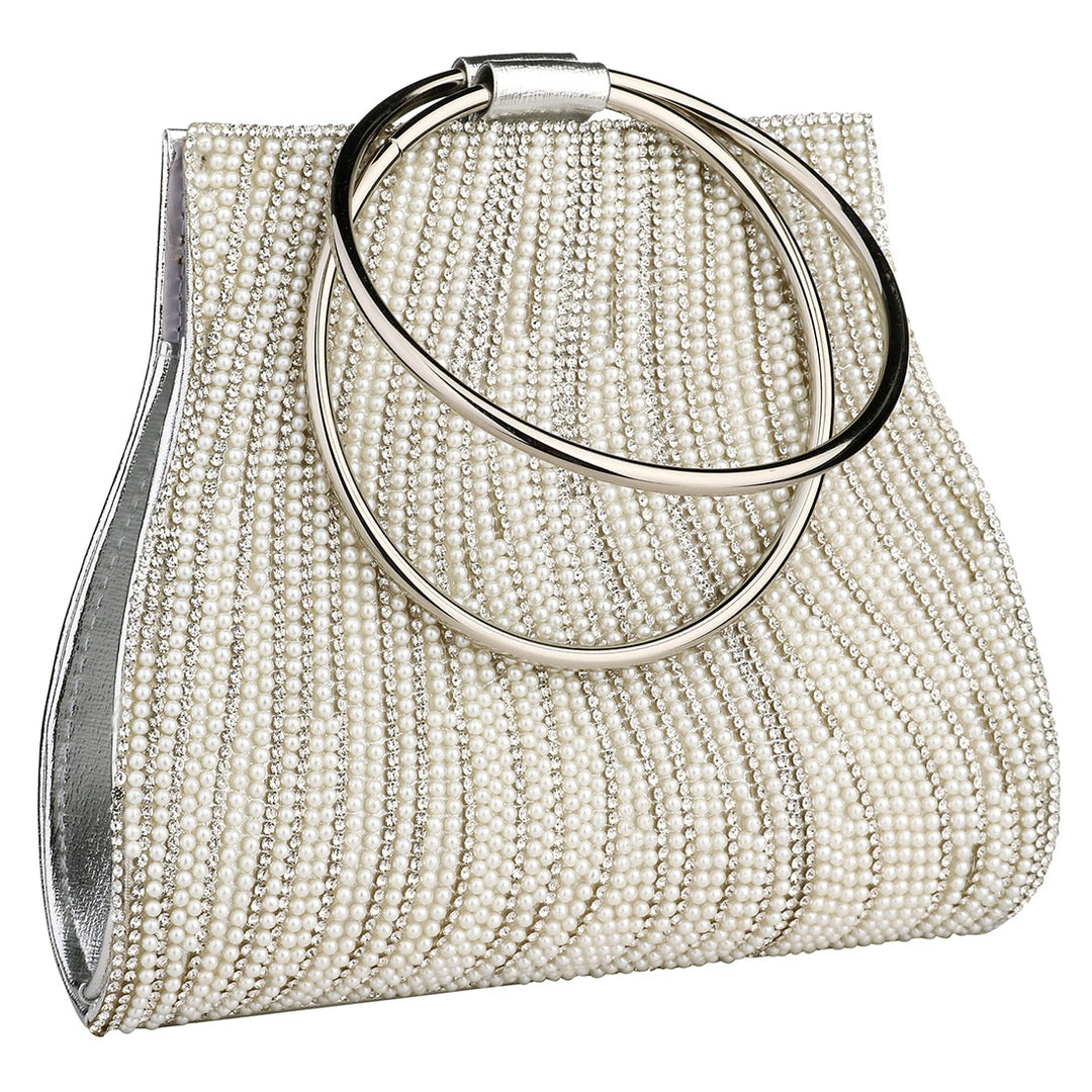 Maisie Rhinestone Clutch with Pearl Detailing