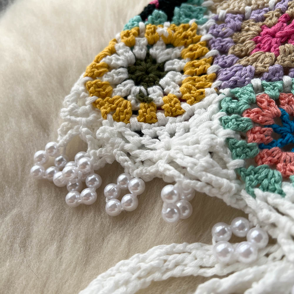 Omura Two Piece Crochet Blouse with Skirt Set