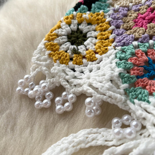 Omura Two Piece Crochet Blouse with Skirt Set