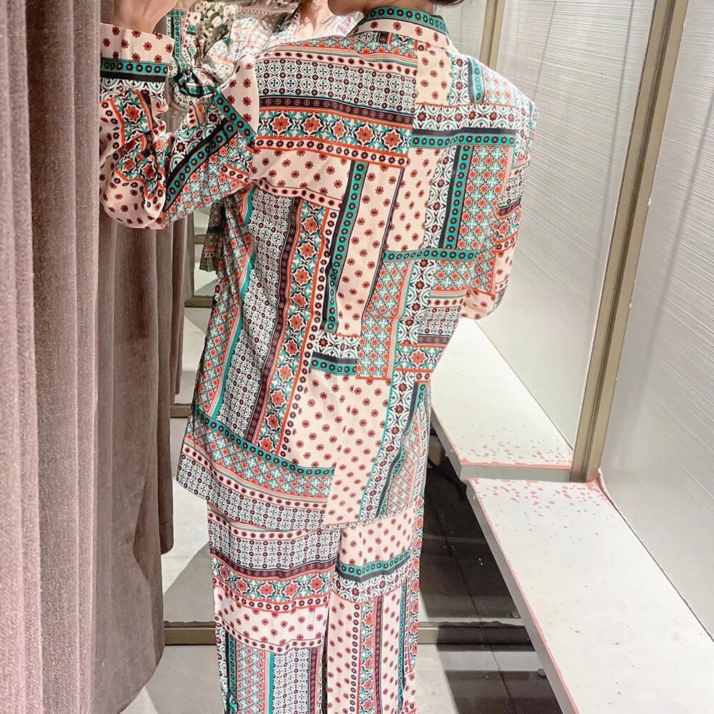 Jaden Printed Blazer and Pants Set