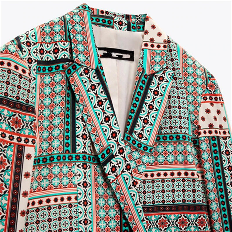 Jaden Printed Blazer and Pants Set