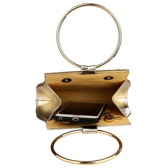 Maisie Rhinestone Clutch with Pearl Detailing