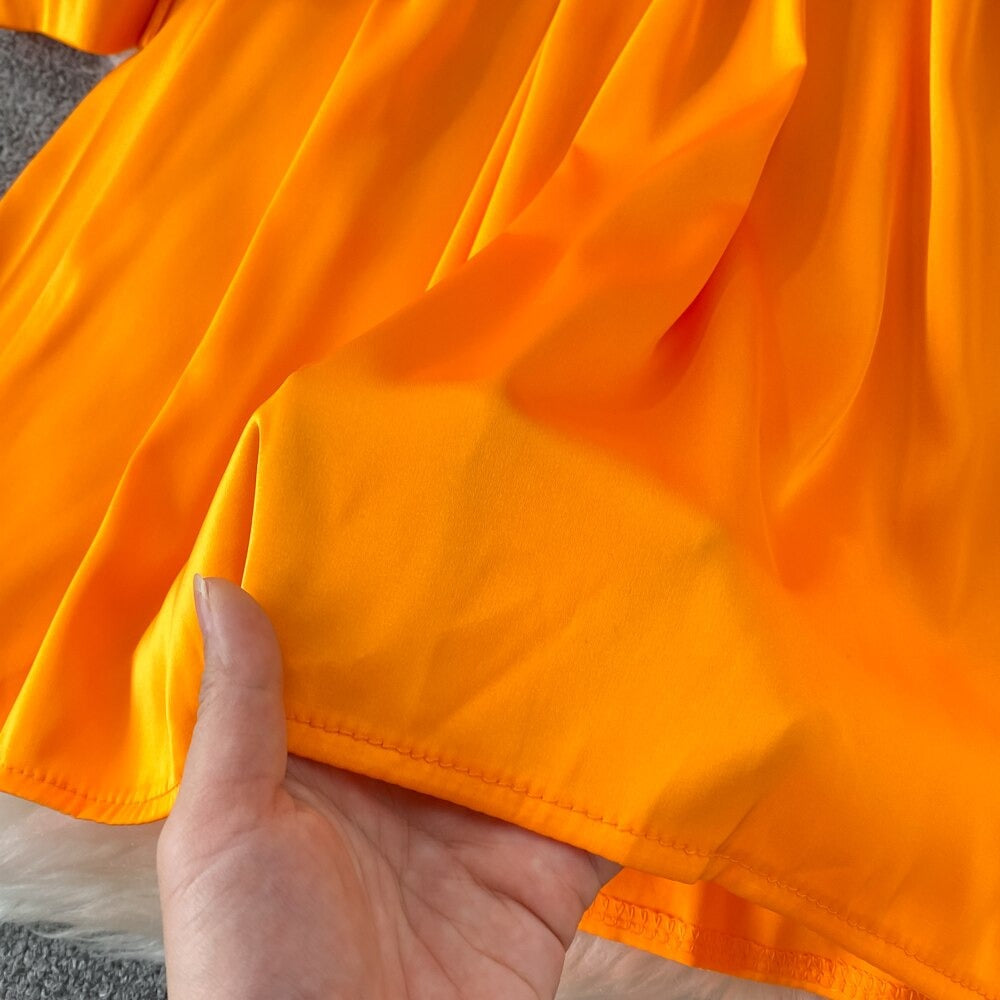 Jane Retro Style High Waisted Lapel Dress