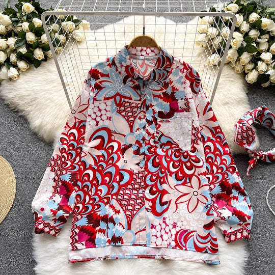 Shelly Printed Three Piece Coord Set