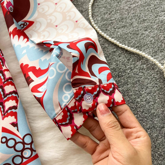 Shelly Printed Three Piece Coord Set