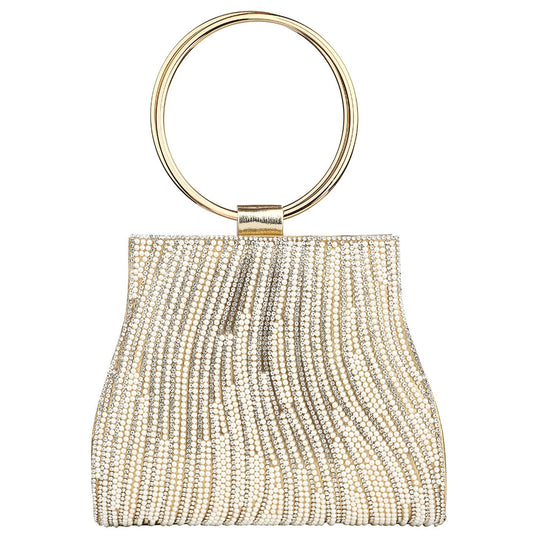Maisie Rhinestone Clutch with Pearl Detailing