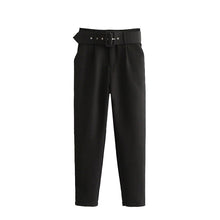 Voila Belted eyelet pegged High Waist Trousers
