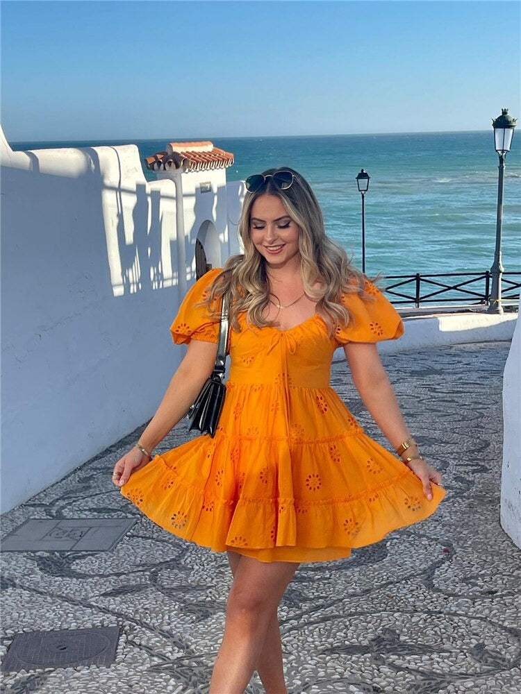 Selena Hollow Out Lace Dress