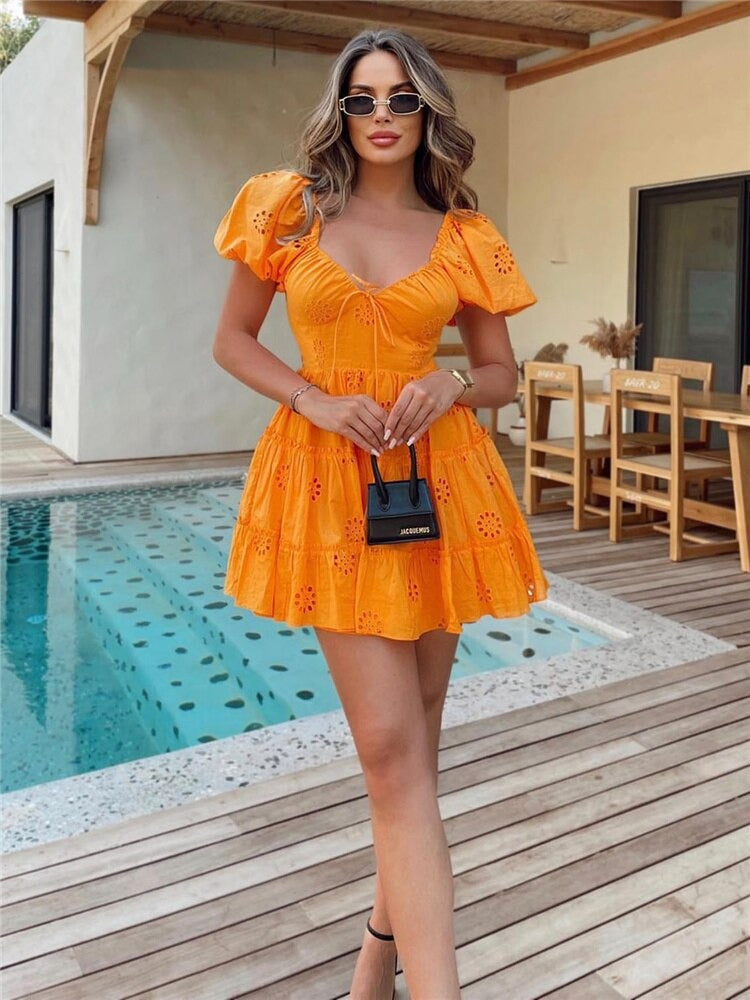 Selena Hollow Out Lace Dress
