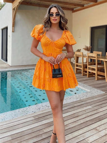 Selena Hollow Out Lace Dress