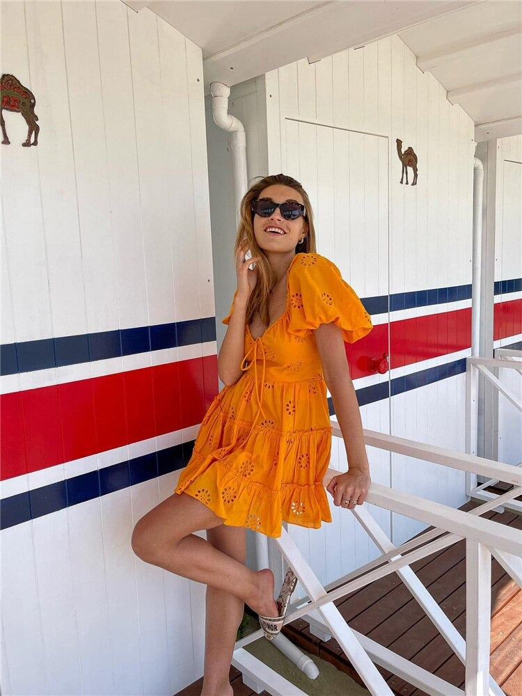 Selena Hollow Out Lace Dress