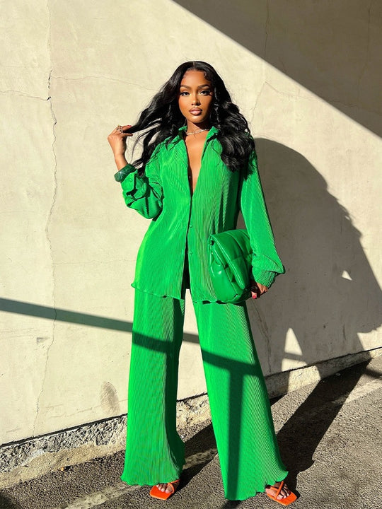 Lauren Pleated Coord Set