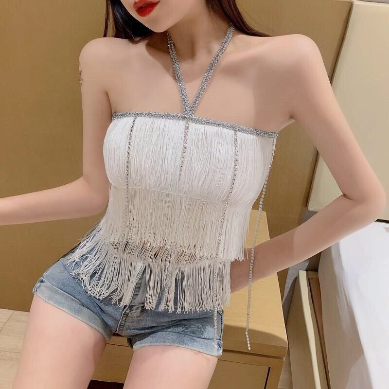 Alexis Bustier Top with Tassels