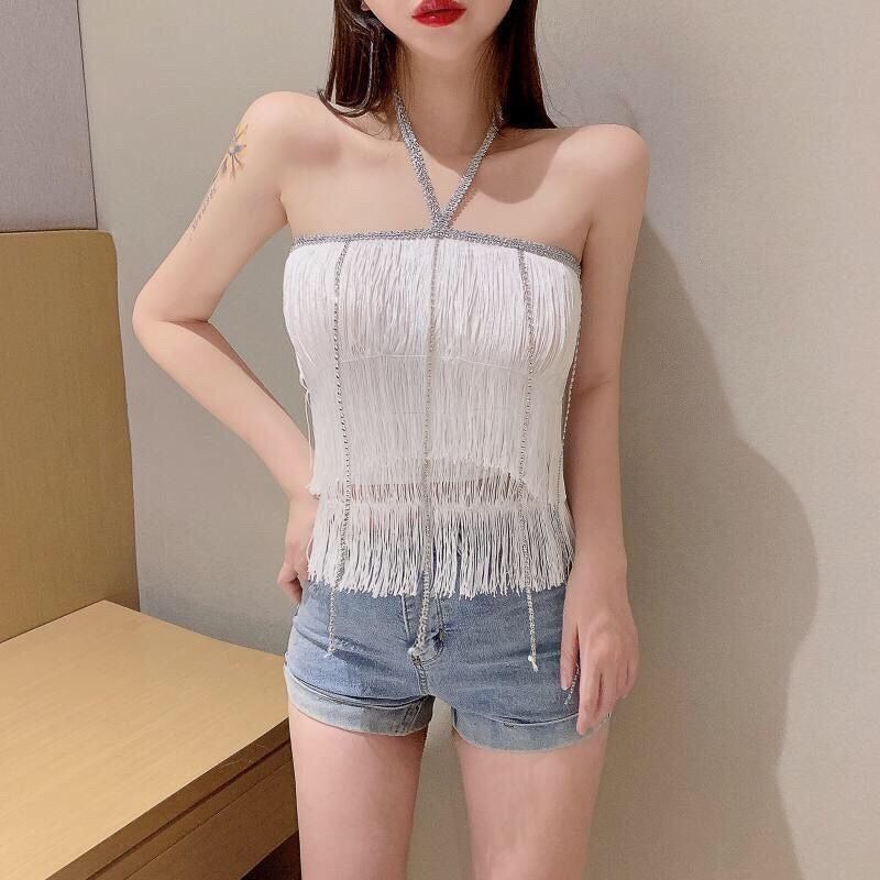 Alexis Bustier Top with Tassels