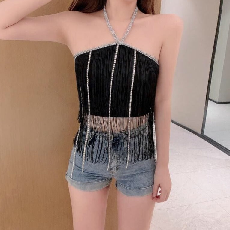 Alexis Bustier Top with Tassels