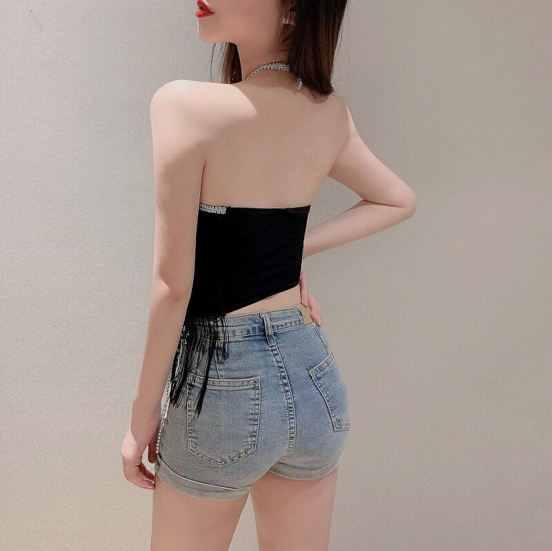 Alexis Bustier Top with Tassels