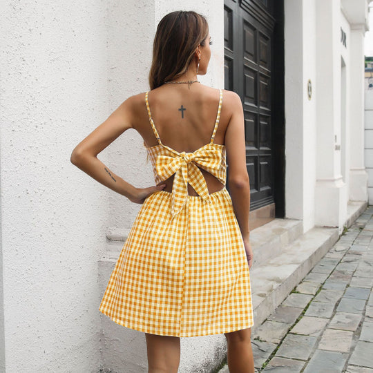 Maria Summer Plaid Dress