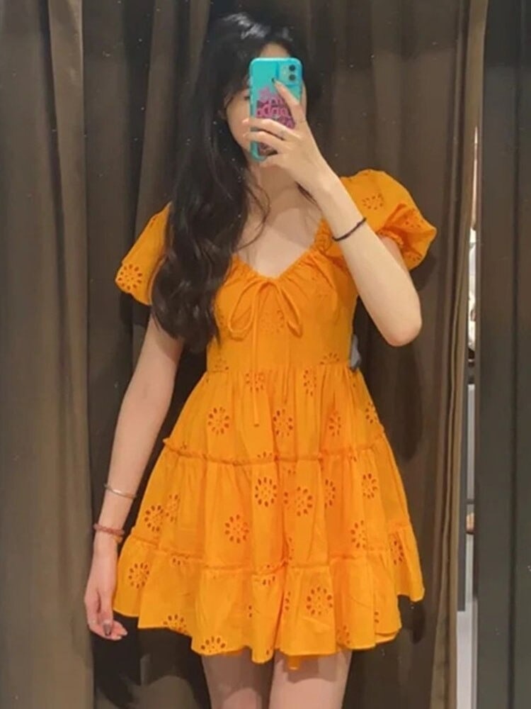 Selena Hollow Out Lace Dress
